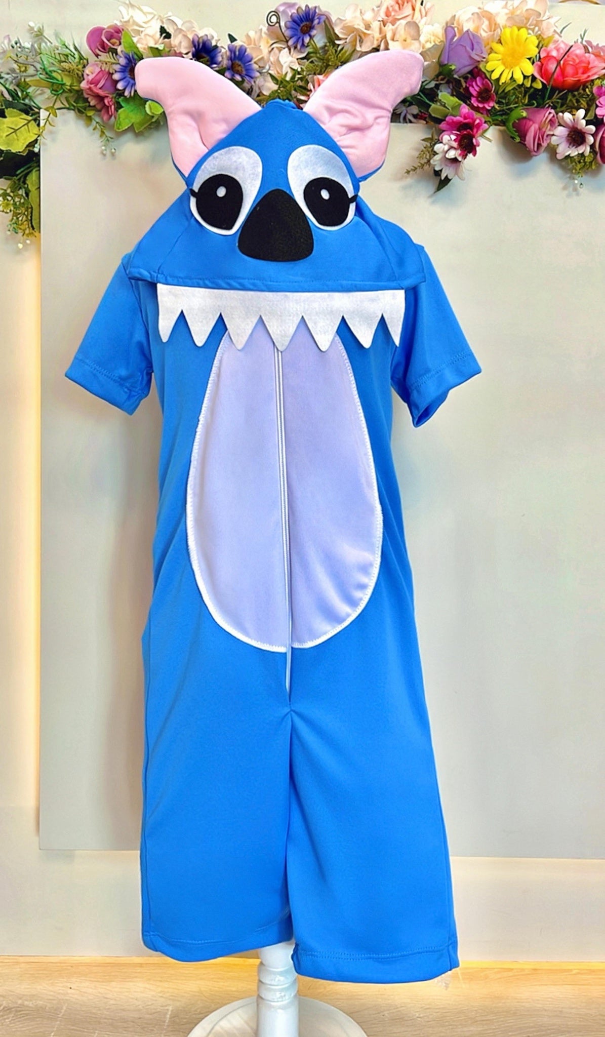 Fantasia Infantil Temático do Stitch Angel Lilo Azul