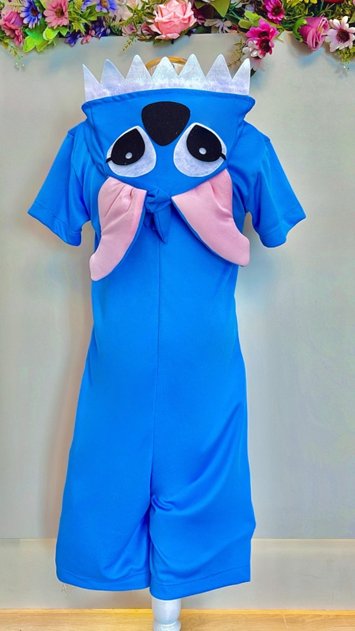 Fantasia Infantil Temático do Stitch Angel Lilo Azul