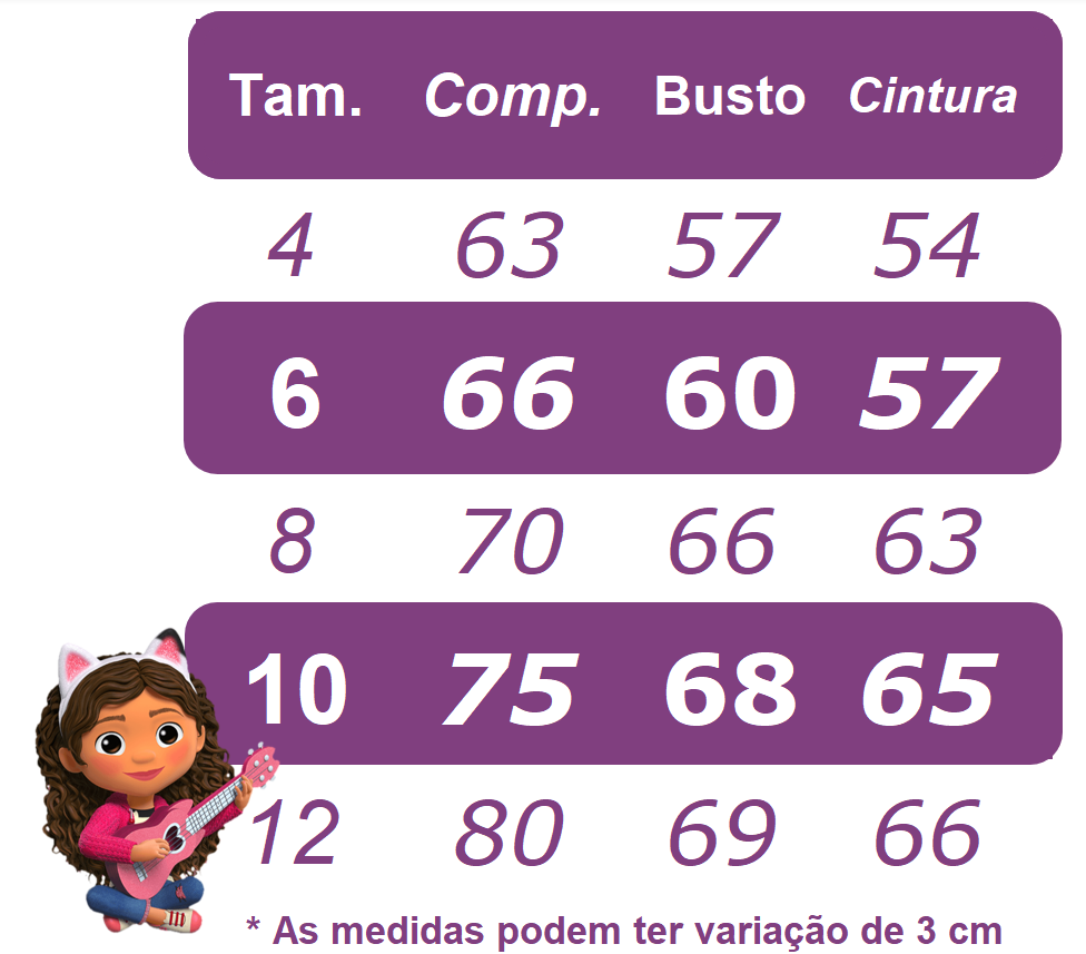 Vestido Infantil Casa Mágica da Gaby Lilás Festas