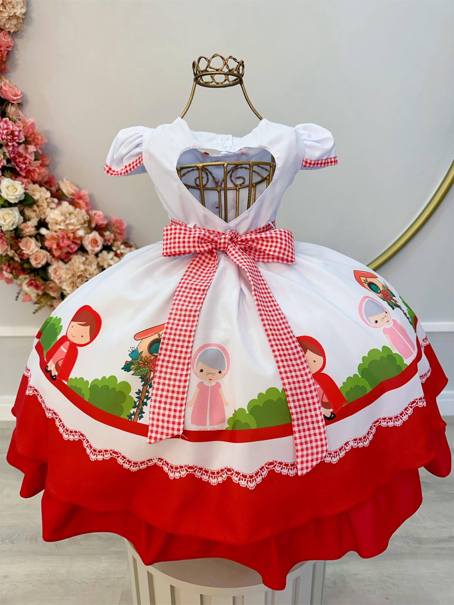 Vestido Infantil Chapeuzinho Vermelho C/ Capuz