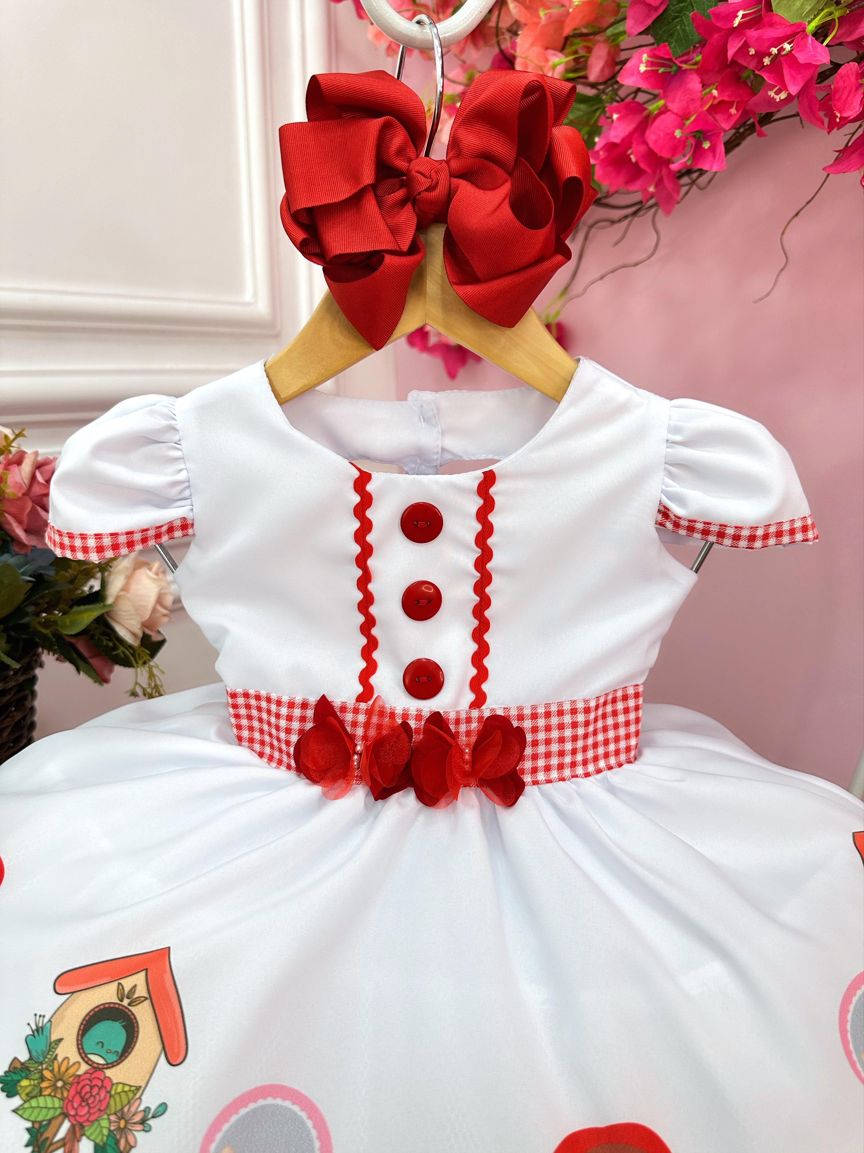 Vestido Infantil Chapeuzinho Vermelho C/ Capuz