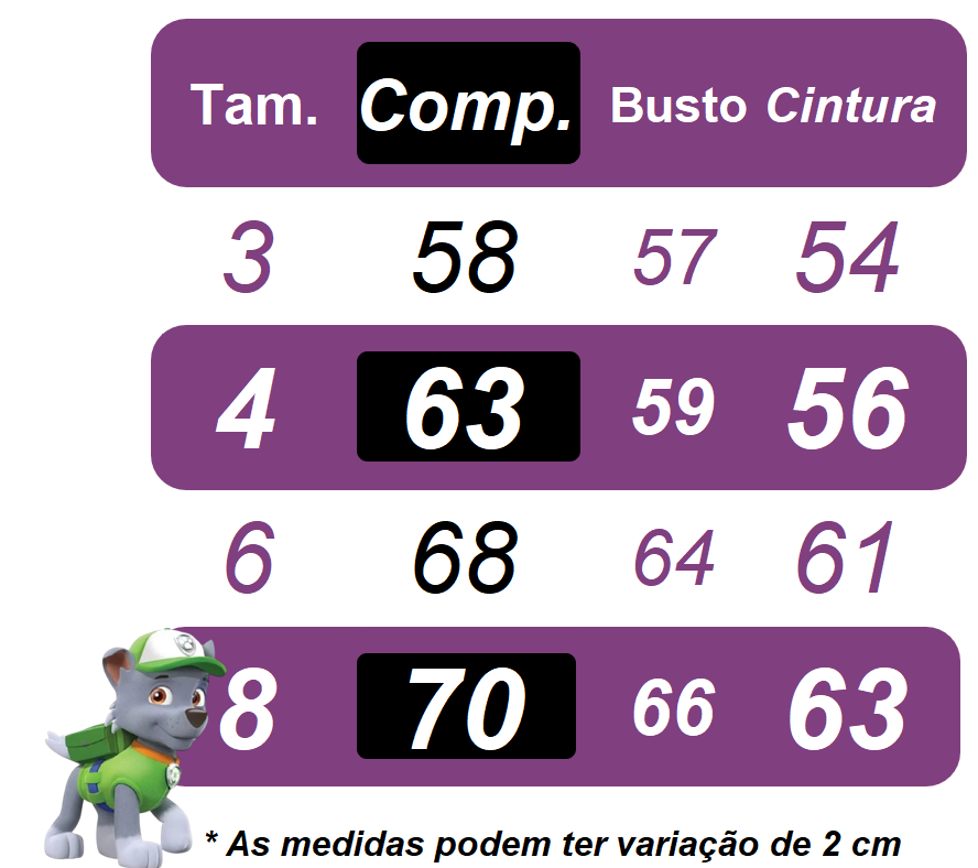 Vestido Infantil Patrulha Canina Sky Pink Festas