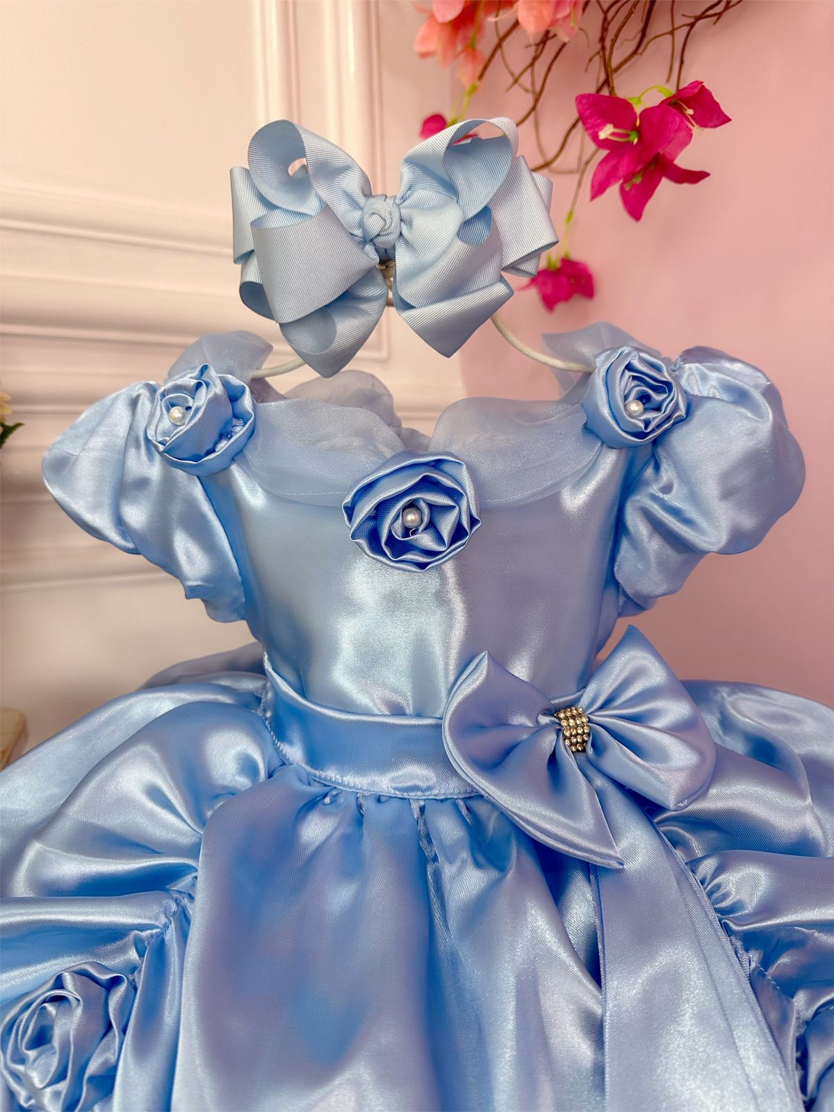 Vestido Infantil Princesa Elsa e Anna Cinderela Luxo