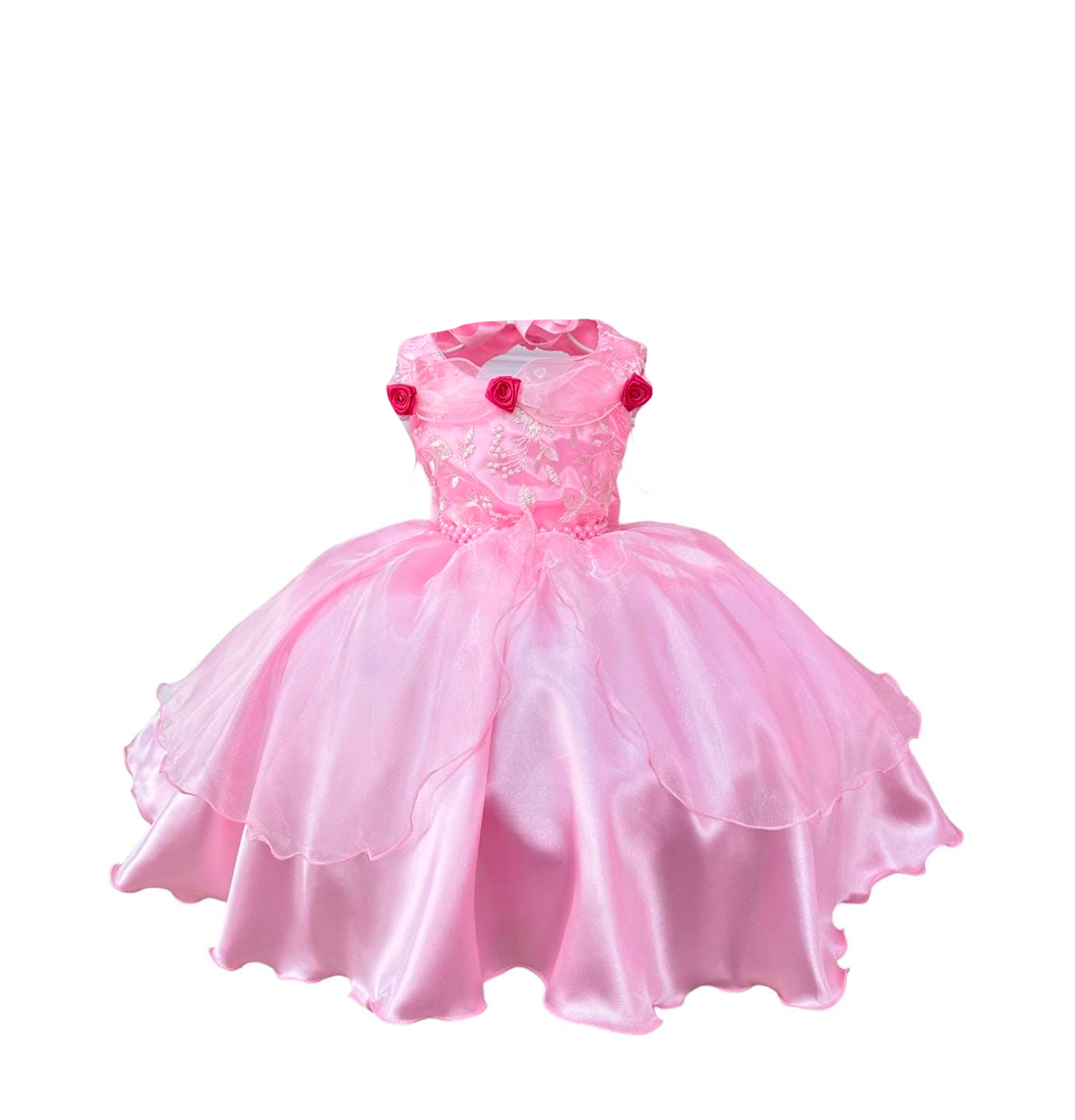 Vestido Infantil Princesas Bela Adormecida Aurora C/ Renda