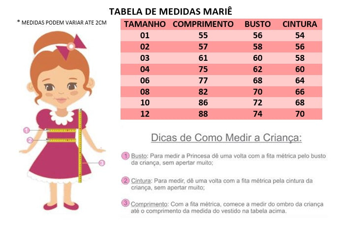 Vestido Infantil Vermelho Minnie com Cinto Pérolas Festas