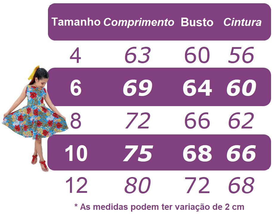 Vestido infantil de Alça Marsala C/ Apliques de Flores Luxo