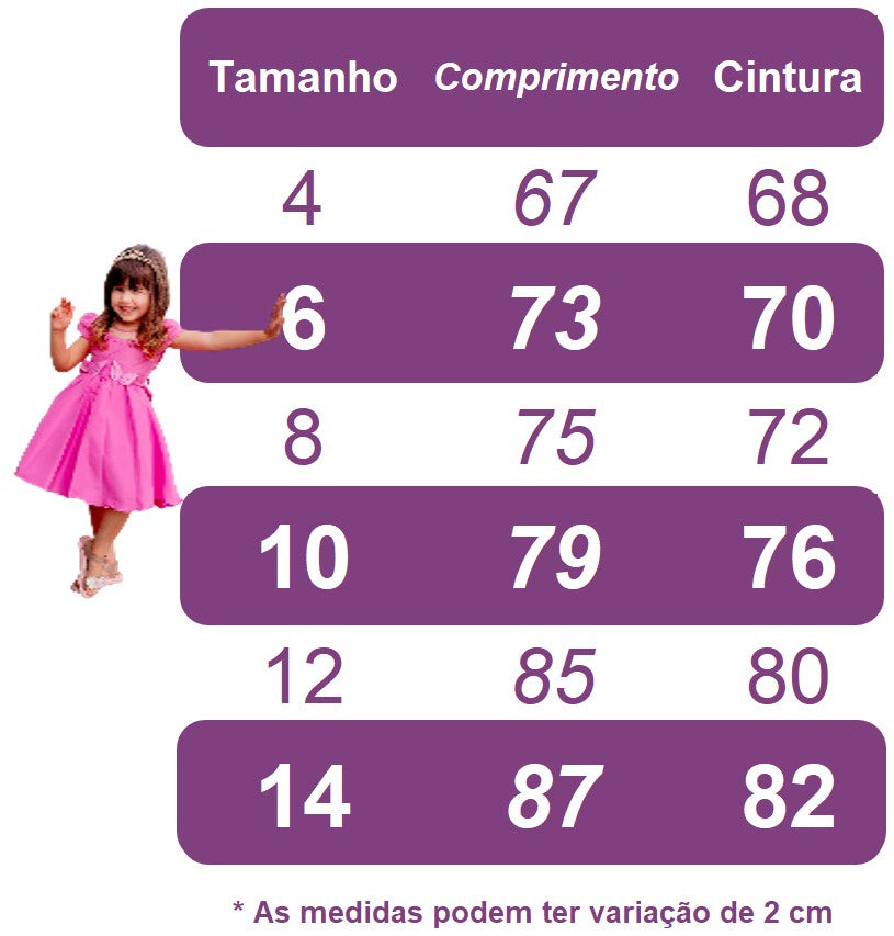 Vestido Infantil Crepinho Pink Com Cinto de Cordão Festas