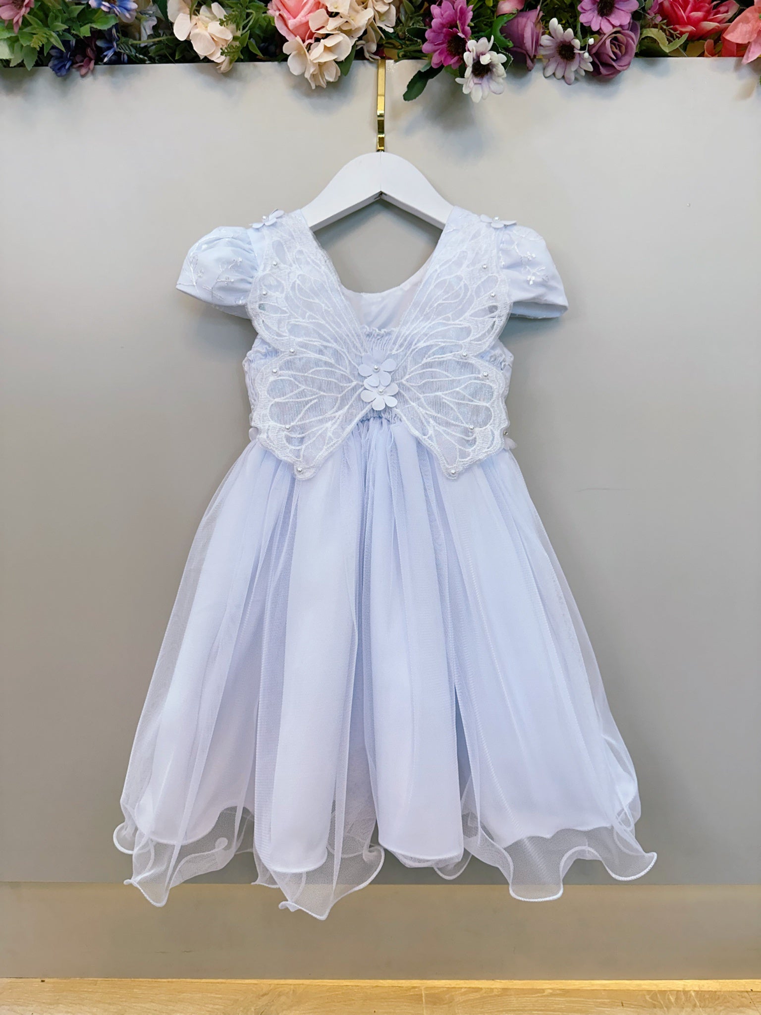 Vestido Infantil Branco Jardim Encantado Festa C/ Renda Luxo